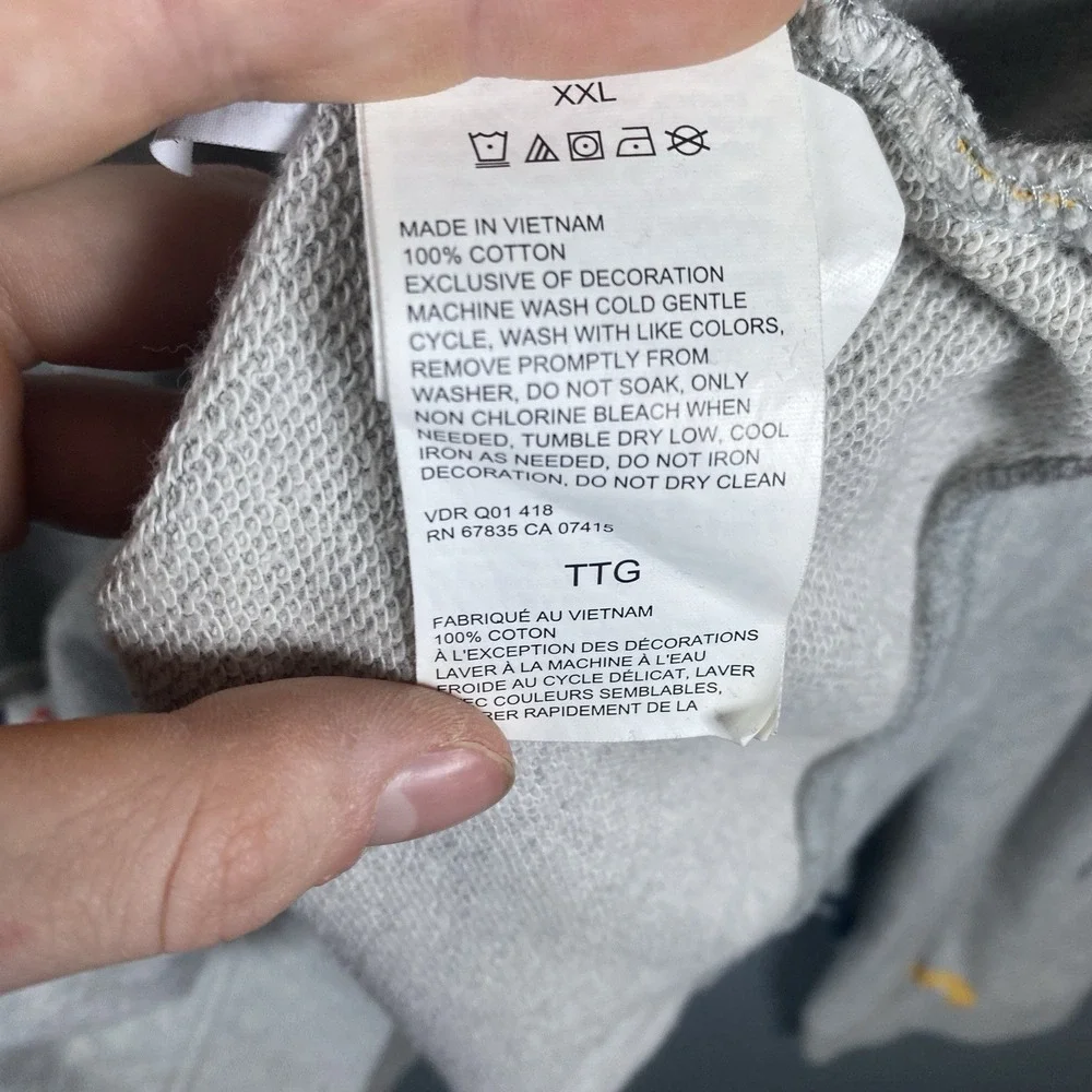 Vintage Y2K Nautica Gray Logo‎ Pullover Sweater Men's XXL